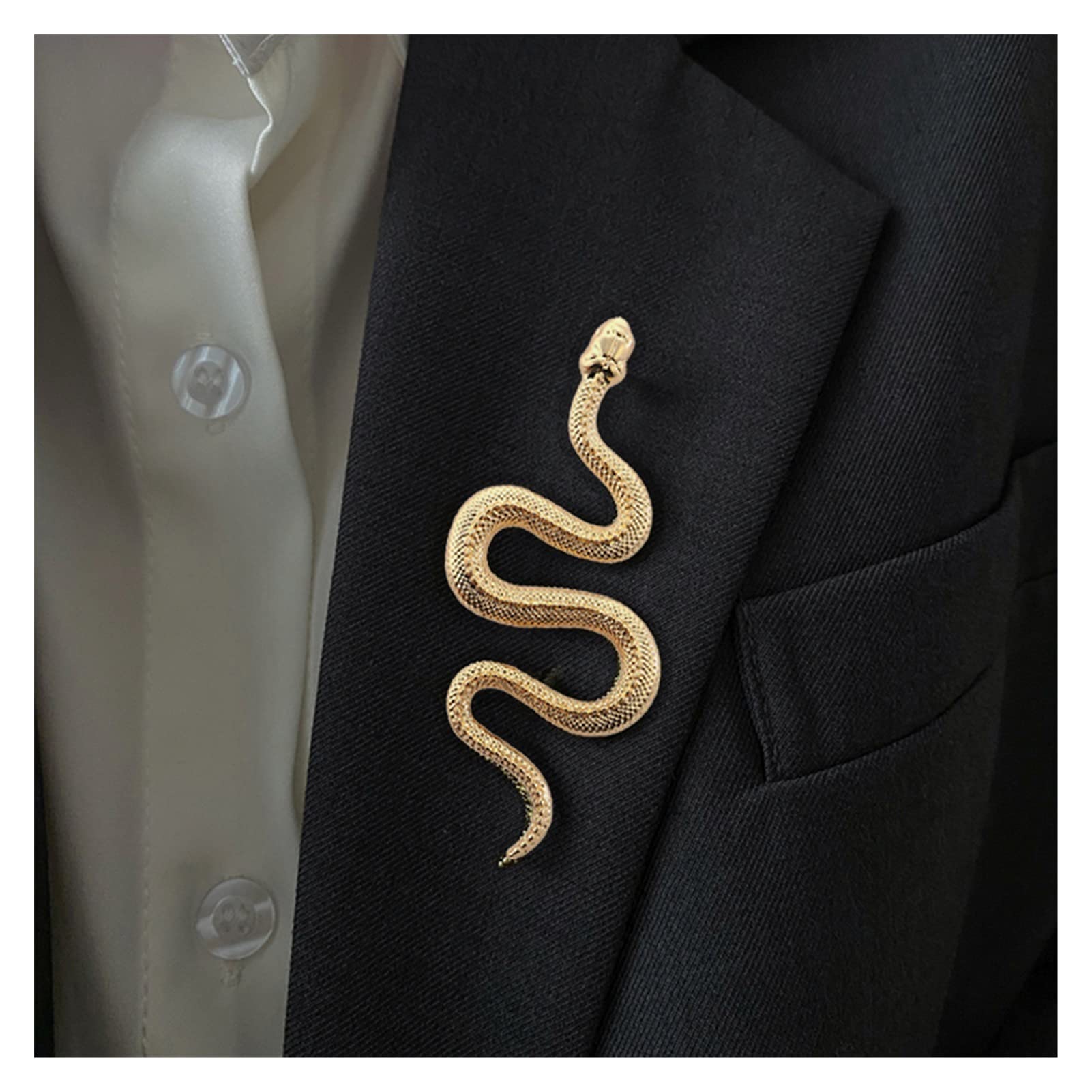 Einzigartiges Design Gold Farbe Schlange Broschen Frauen Männer Dame Luxus Metall Schlange Tier Brosche Pins Party Casual Mode Schmuck Geschenke