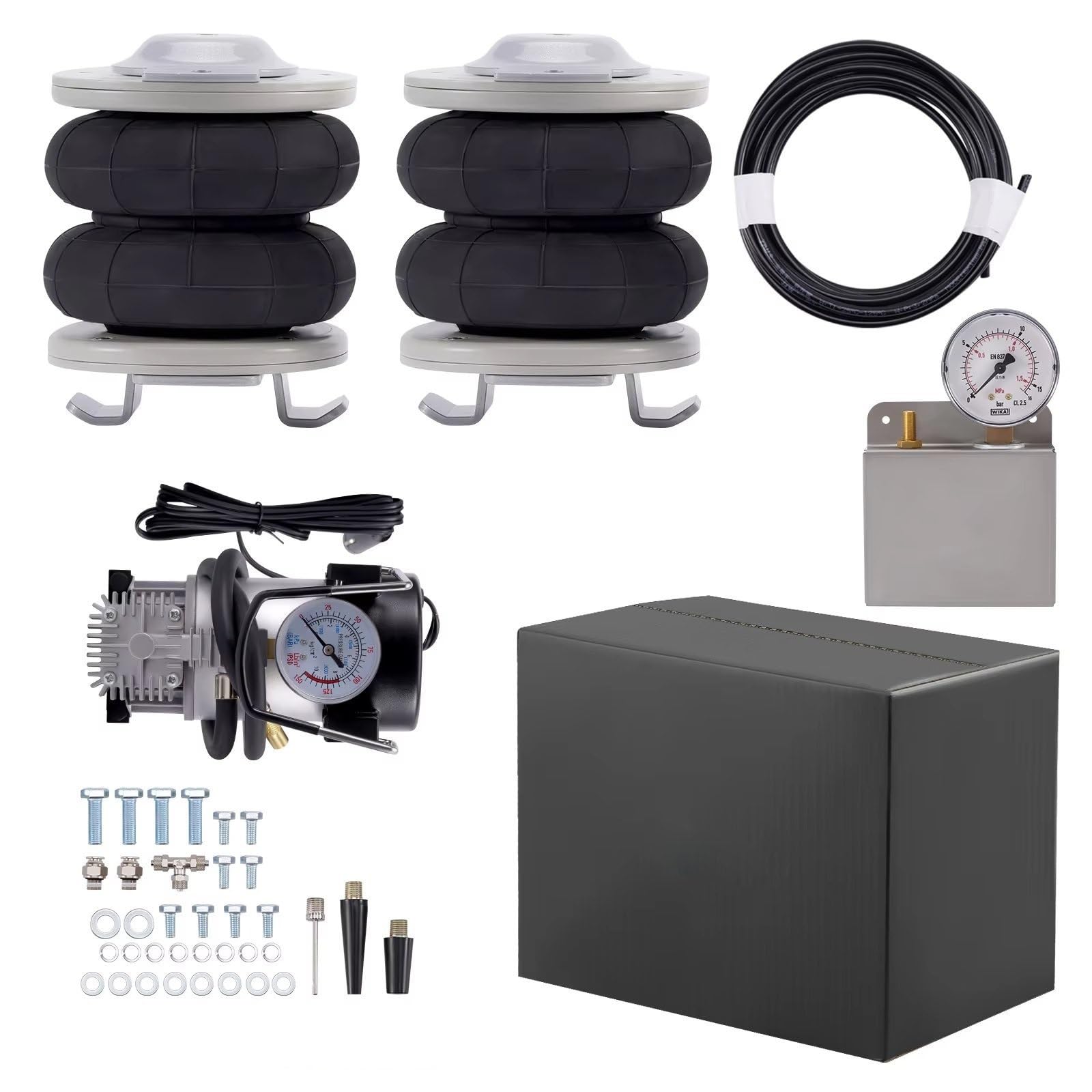 Compatible avec Fiat pour Ducato 1994-2023 Kit De Suspension Pneumatique Pompe À Air OEM : 671000007, 43-2038, 671000006, 43-2041 Suspension Pneumatique