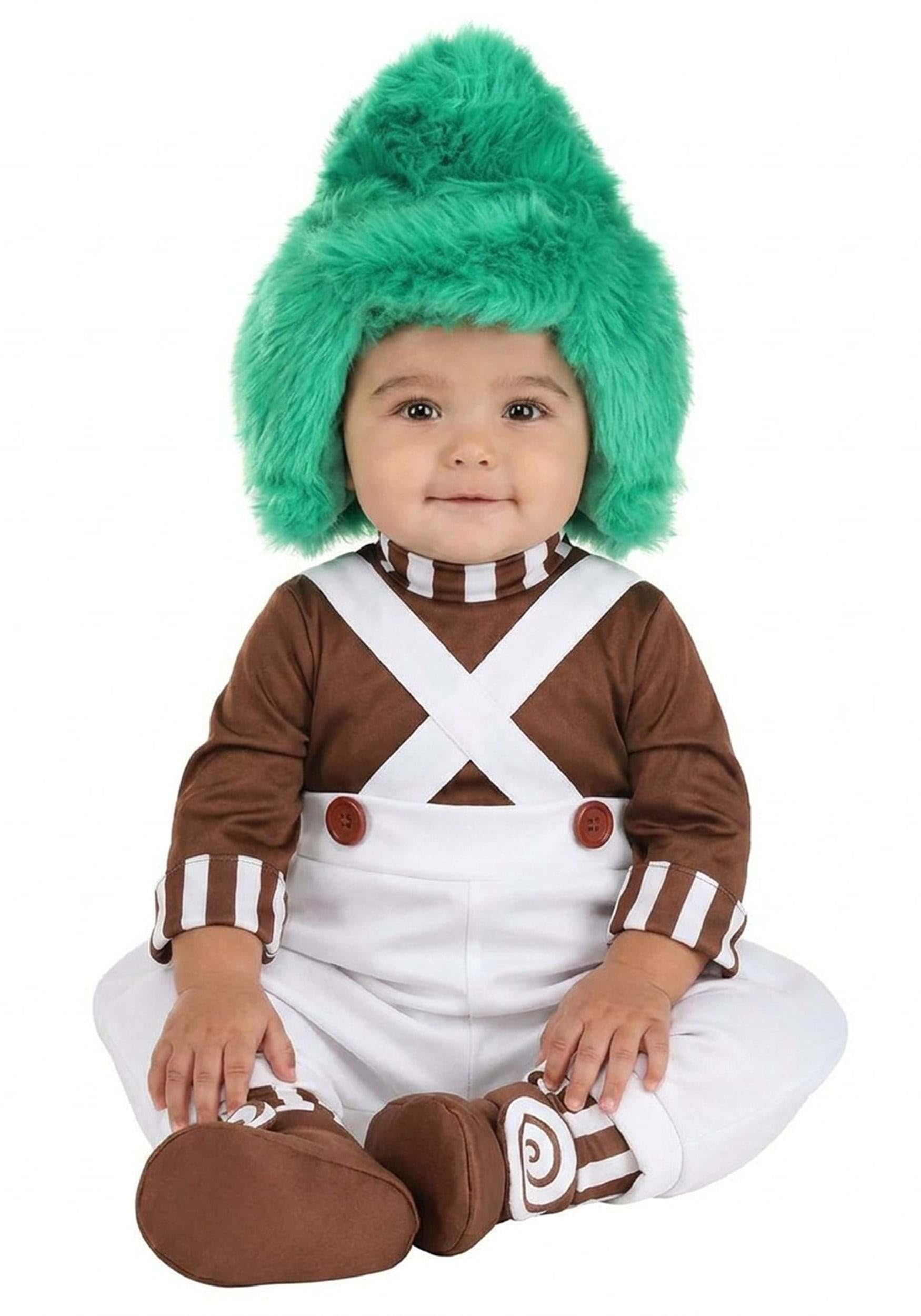 Fun Costumes Infant Candy Factory Halloween Costume, Baby Outfit with Jersey Shirt, Striped Leggings, Pants & Shoe Covers 6/9 Months