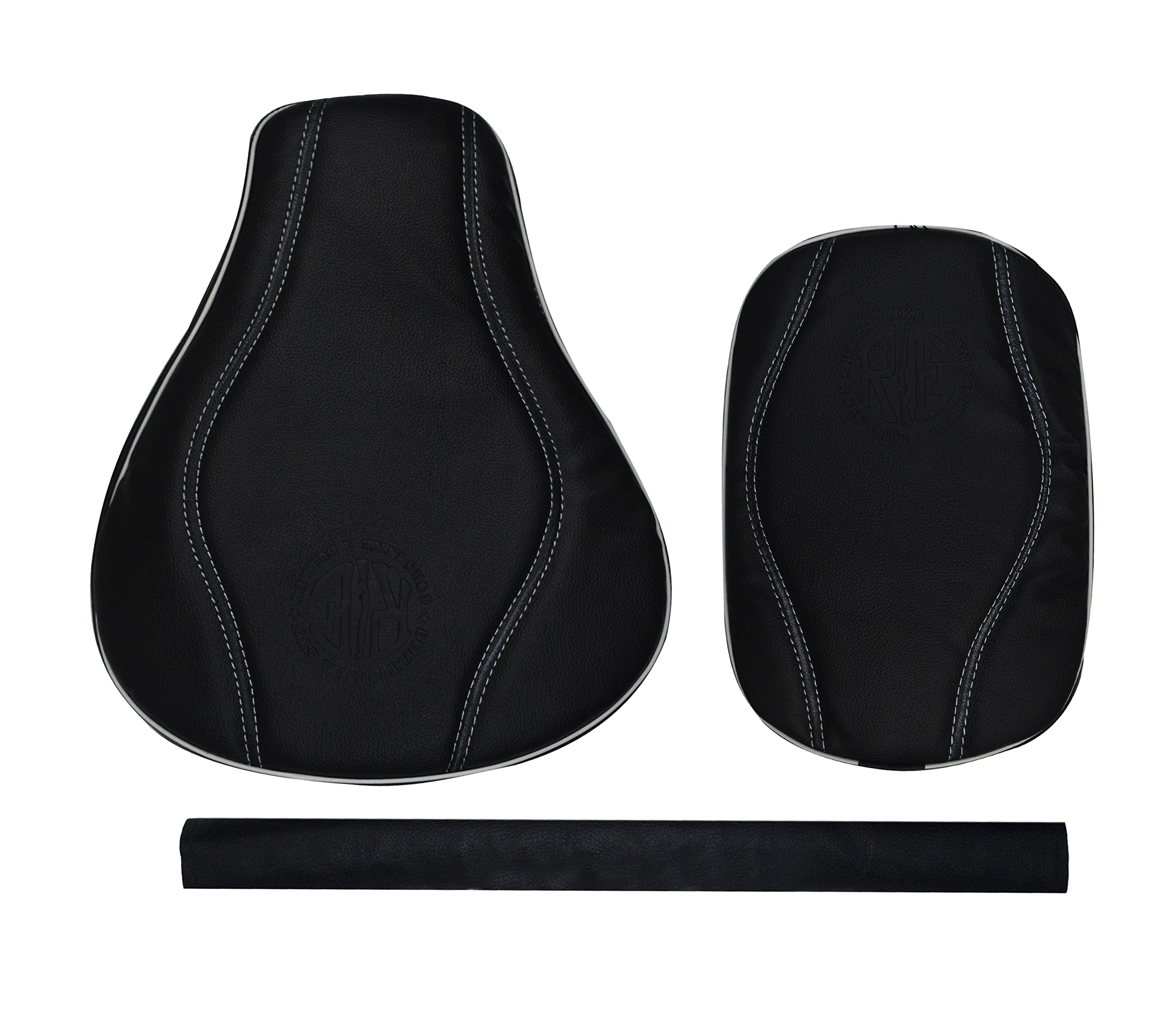 Pure Biking Seat Cover Black with Back Rest Foam Combo Compatible with RE Classic 350/500 (2012-2020)