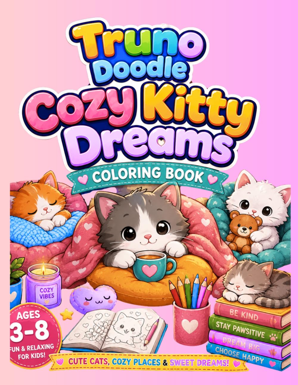 Truno Doodle Cozy Kitty Dreams Coloring Book