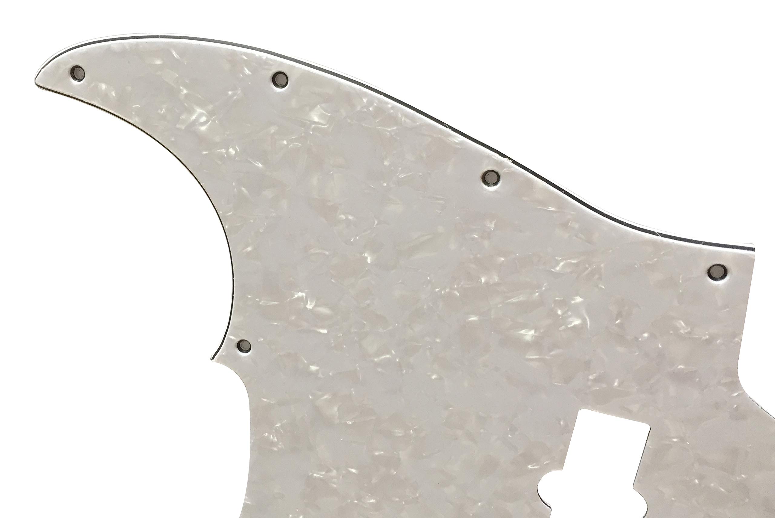 For Jazz Bass Guitar 5 String JB Guitar Pickguard Scratch Plate (4 Ply White Pear)