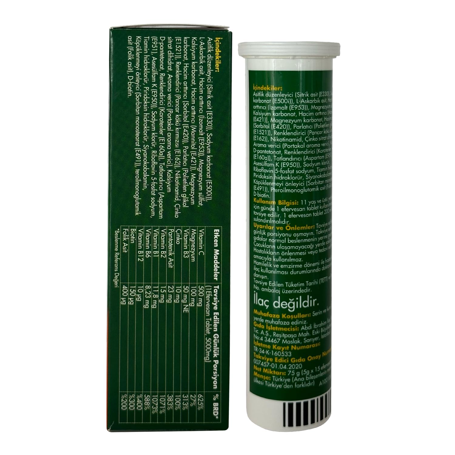Vitocco Vitamin ve Mineral Kompleksi 15 Efervesan Tablet