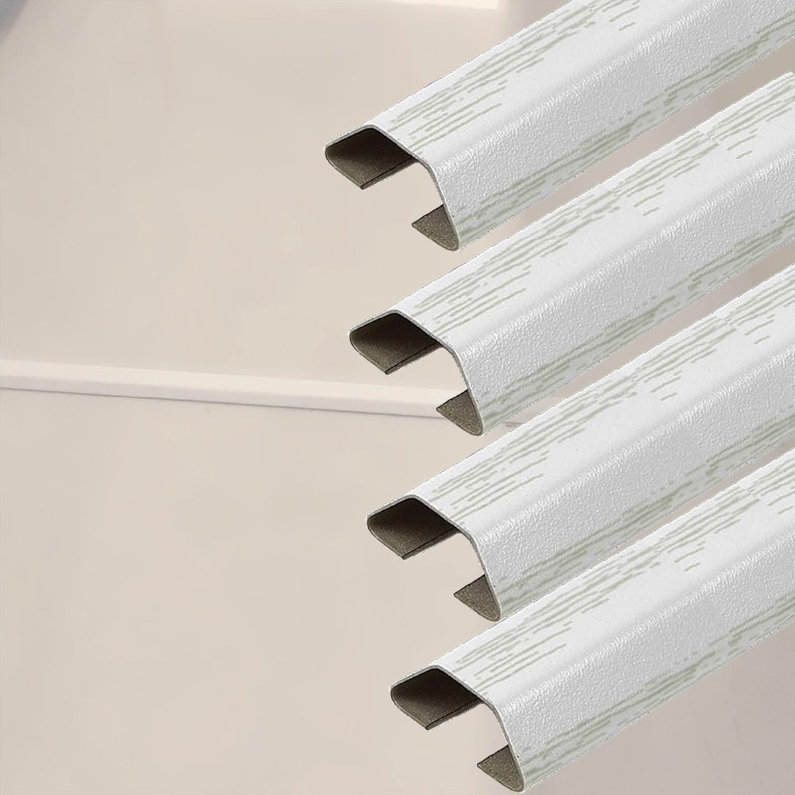 Cubierta para canaleta de Cables con Acabado de Madera - 4 Piezas de canaleta autoadhesiva (152 cm) - Tira Protectora Gruesa para organizar Cables - Solución Elegante y Duradera