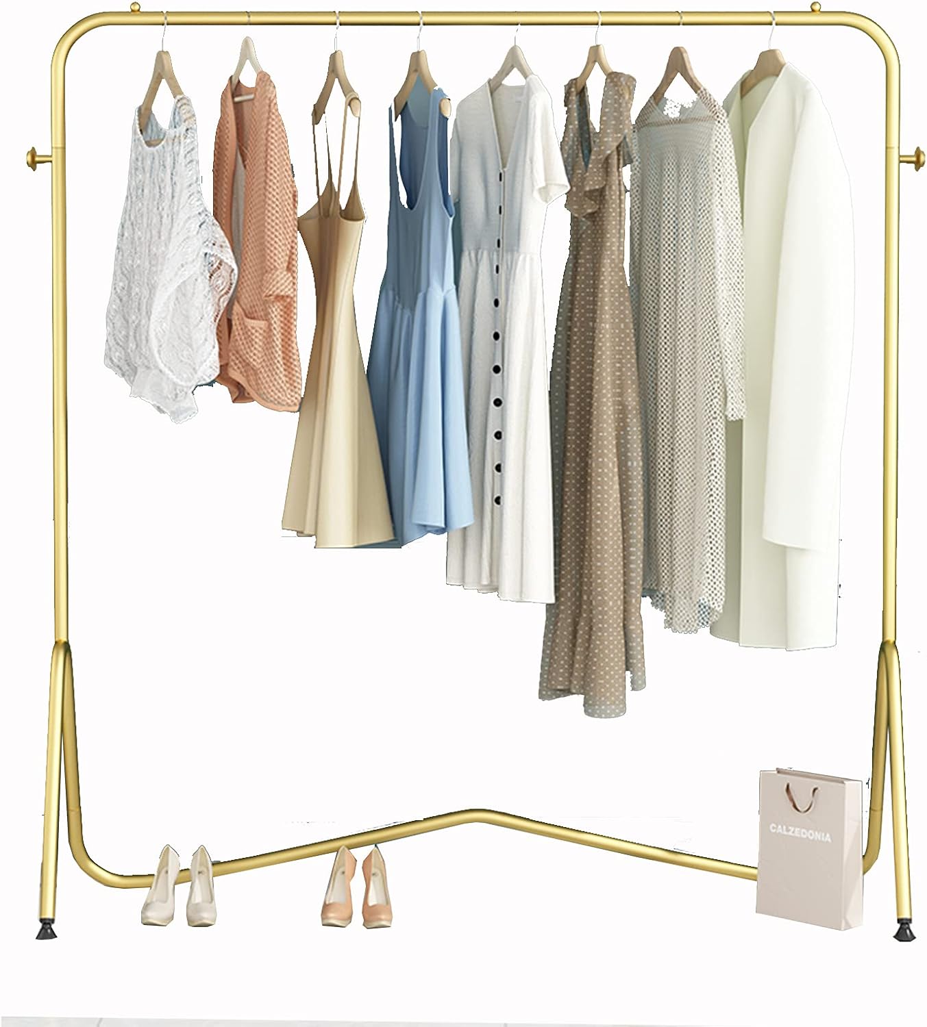 Coat Rack Floor-Standing Clothes Rails Metal Clothing Rack Garment ...