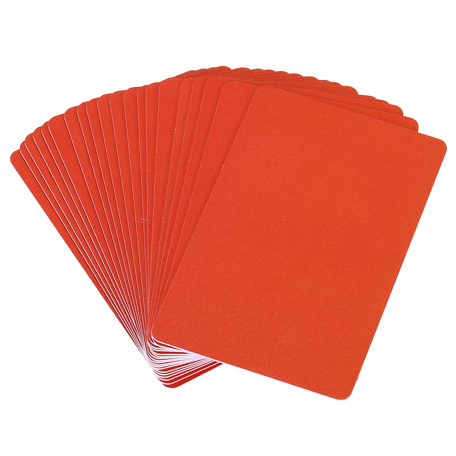 PATIKIL Blank PVC Cards, 20 Pack Inkjet Plastic ID Card CR80 30 MIL White Printable Business Cards, Waterproof Double Sided Printing for Photo ID Badge Inkjet Printers Frosted, Red