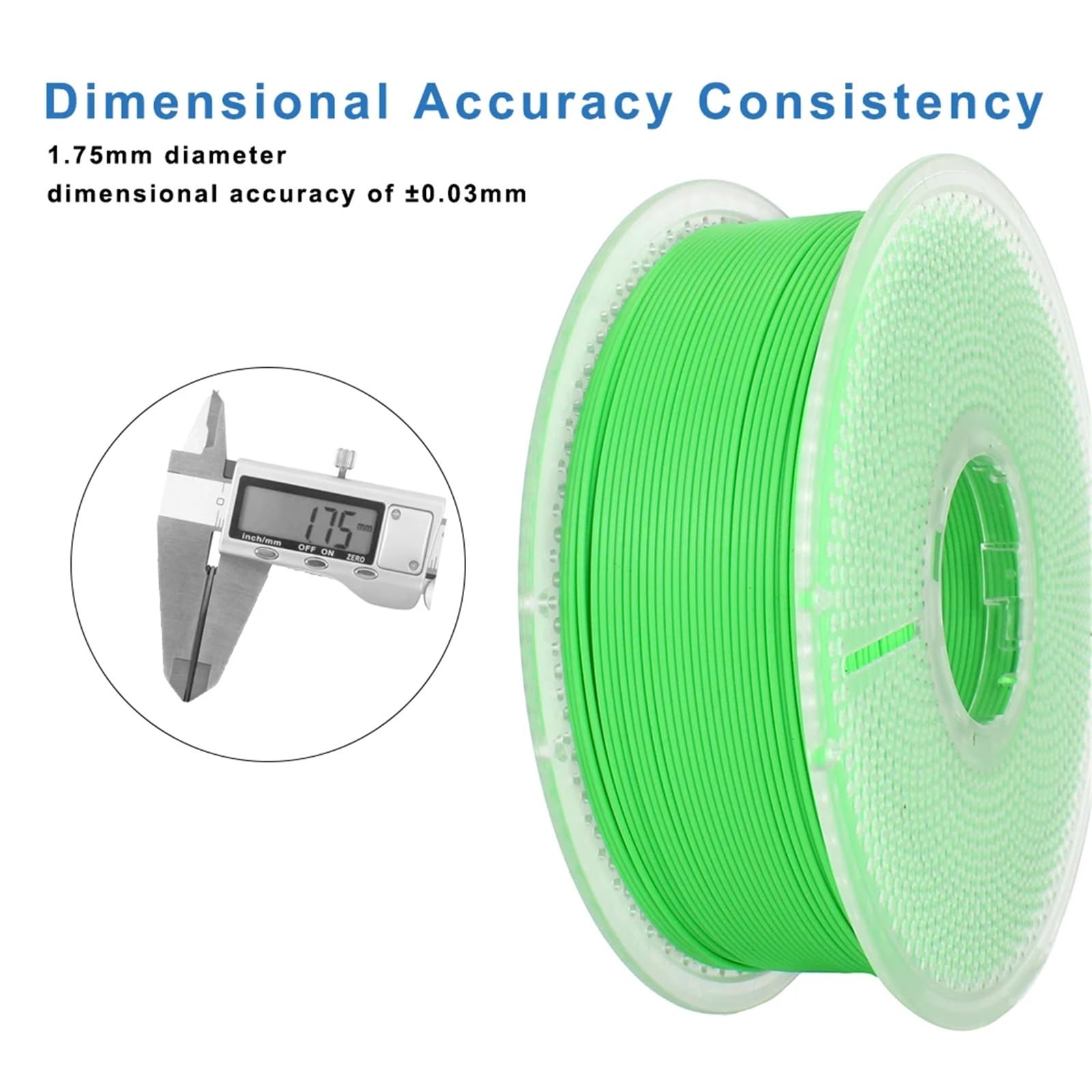 Kompatibel mit den meisten FDM-Druckern – Neongrünes ASA 3D-Druckfilament, 1,75 mm, 1 kg