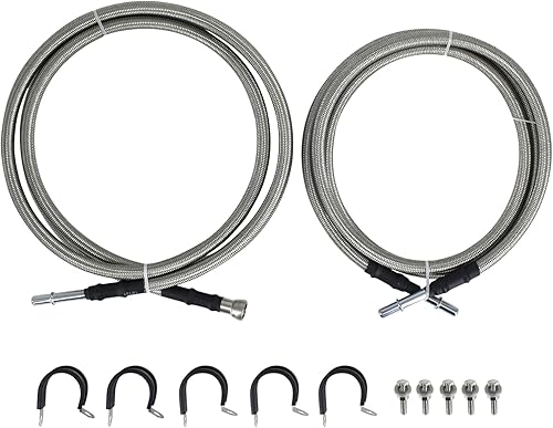 La línea de combustible trenzada de acero inoxidable flexible se adapta a modelos seleccionados de Chevy y GMC que reemplaza 819-846 disponible en Yaxa Peru