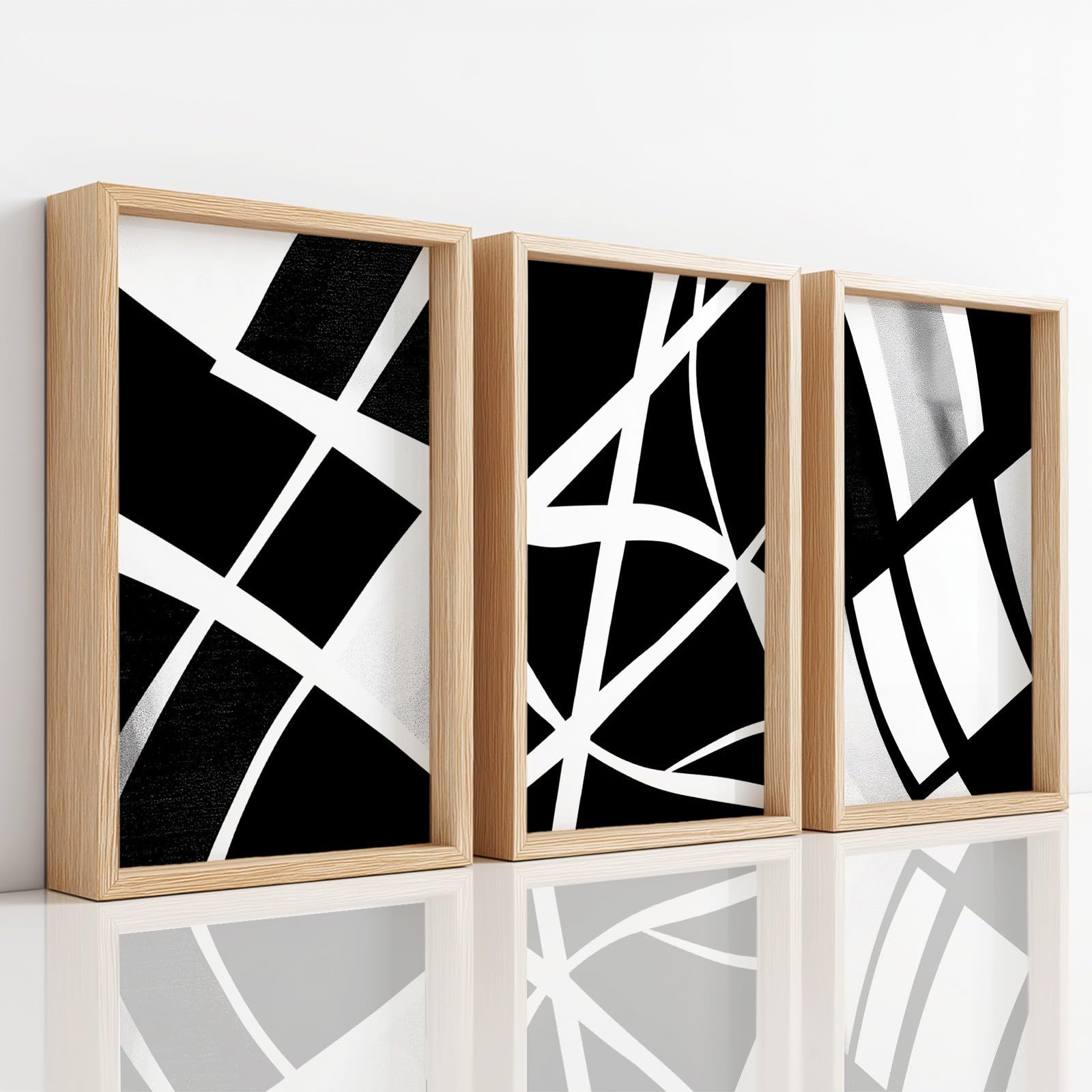 Minimalistyczne geometryczne płótno ścienne 3 sztuki