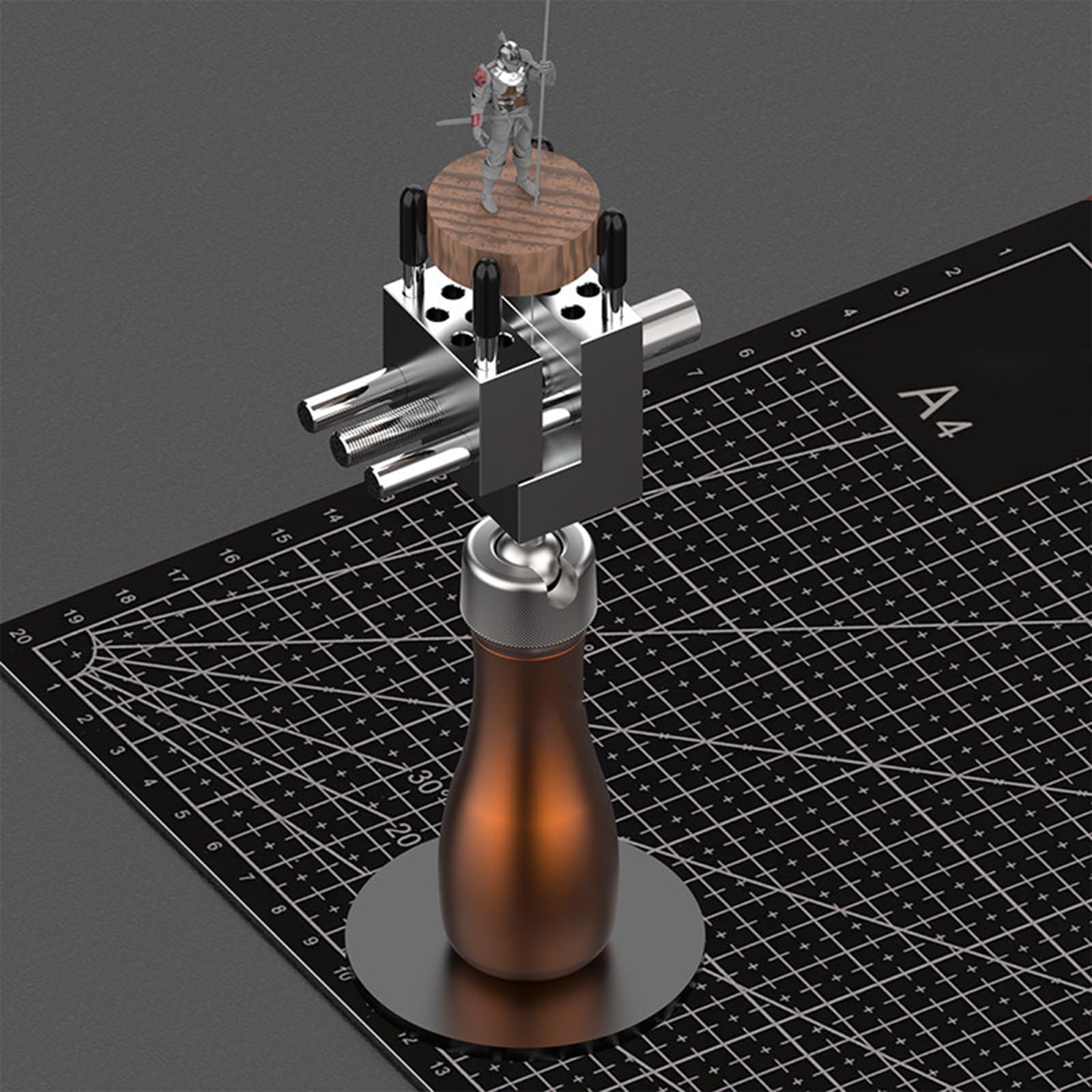 Mini Morsa per Hobby, Piccolo Morsetto da Banco, Modellismo da Tavolo, Leva Regolabile, Forza di Serraggio Massima 30 Mm, per Lavorazione del Legno, Foratura, Segatura, Creazione di Gioielli
