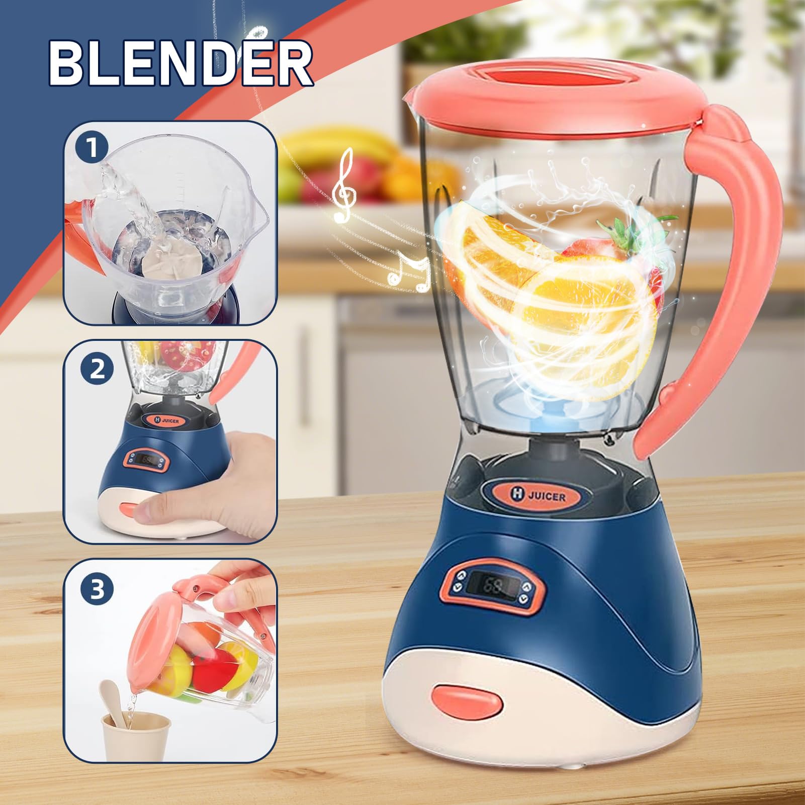Cucina giocattolo per bambini con macchina del caffe e accessori cucina, set elettrodomestico da cucina bimbi, giochi educativi per bambina e bambino 2 3 4 5 6 anni