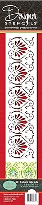 Designer Stencils Athens Cake Stencil Side, Beige/semi-transparent