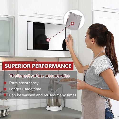 Miniatura 6 de Filtro de grasa para horno de microondas para G.EWB06X10309 WB06X10359 L.G 5230W1A012B Filtro de repuesto de ventilación 5 x 7-58 x 332 pulgadas