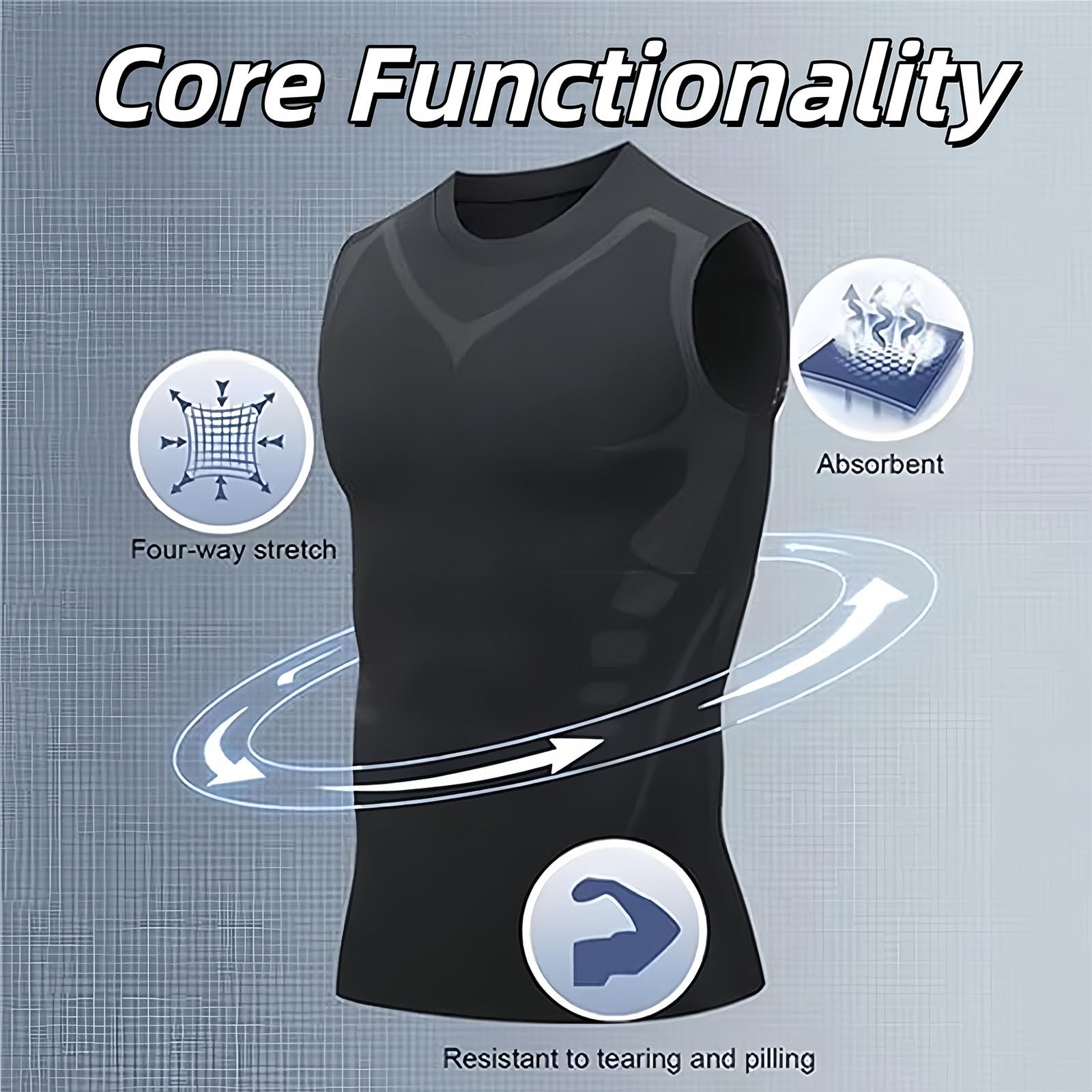 V-Boost V2 Compression Tank, Feel The Power of Confidence, Energy & Strengt