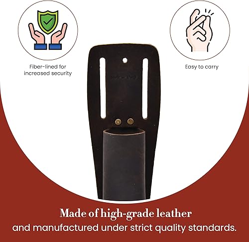 Miniatura 5 de Style n Craft Funda para cuchillos utilitarios, funda de cuero aceitado de grano completo, compatible con la mayoría de cuchillos de mango curvado