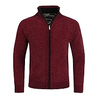 Allthemen Cardigan da Uomo Spesso con Collo Alto e Cerniera Lavorato a Maglia Sweater