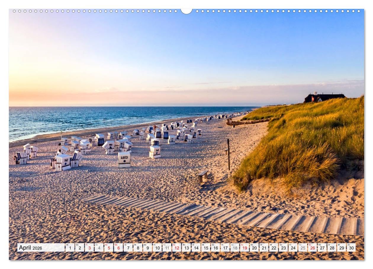 INSELLIEBE SYLT Zauberhafte Momente (Wandkalender 2026 DIN A2 quer), CALVENDO Monatskalender: Herrliche Naturaufnahmen von der Insel (CALVENDO Natur)