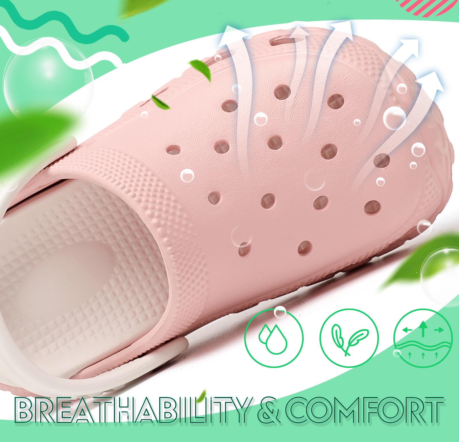 Mixte Enfant Sabots et Mules Semelle Amovible en EVA Léger Imperméable Clogs Chaussures de Jardin Plage avec Bride Réglable pour Garçon et Fille 24-38 EU