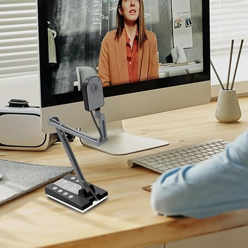 Miniatura 7 de TreasLin Cámara de documentos para profesores HDMI USB-C 15MP HDIM Cámara de documentos, aprendizaje remoto para presentaciones en el aula, clases