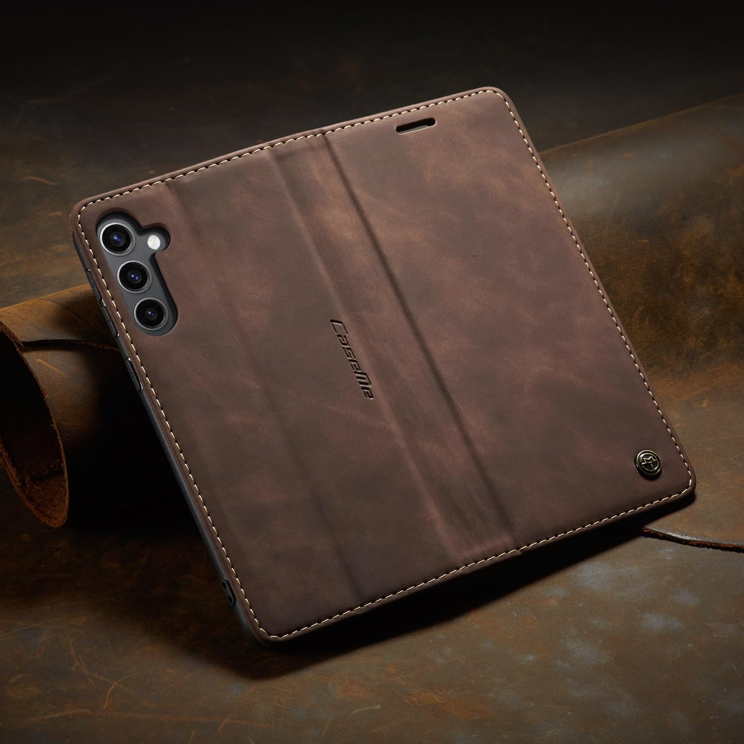 for Samsung Galaxy S24 Plus Case, Flip Wallet Leather Case with Card Holder Magnetic Closure Shockproof Kickstand Protective Phone Cases Cover for Galaxy S24 Plus 5G Cover,Coffee — view 2