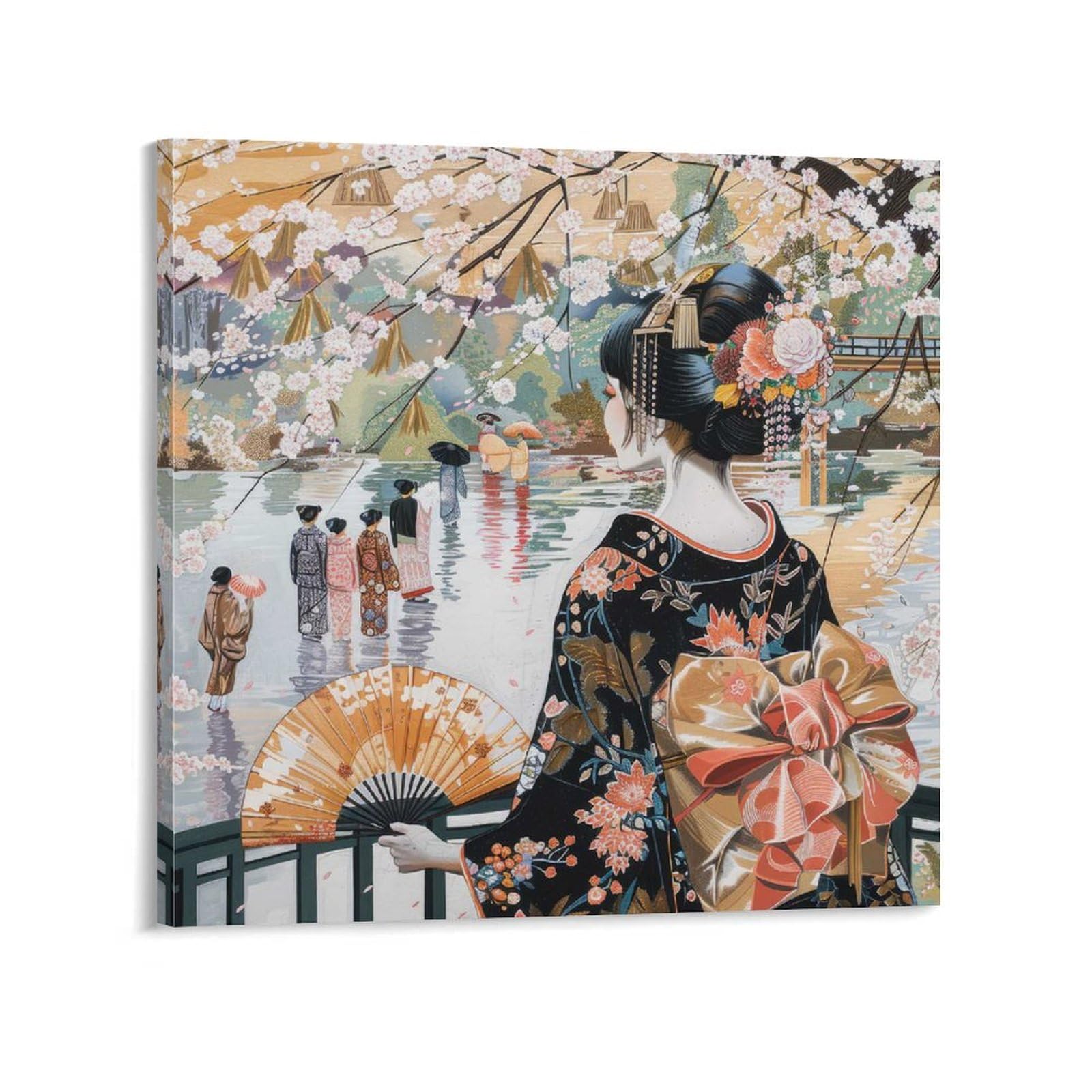 昭和レトロ 美人画 浮世絵 京 花着物 舞妓さん 和傘 壁掛け 絵画 アート 昭和レトロ 美人画 浮世絵 京 花着物 舞妓さん 和傘 壁掛け 絵画