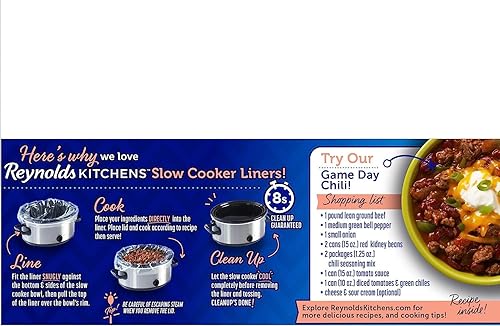 Miniatura 3 de Reynolds - Revestimientos para olla de cocción lenta, regular, 4 unidades (4 unidades, paquete de 3)