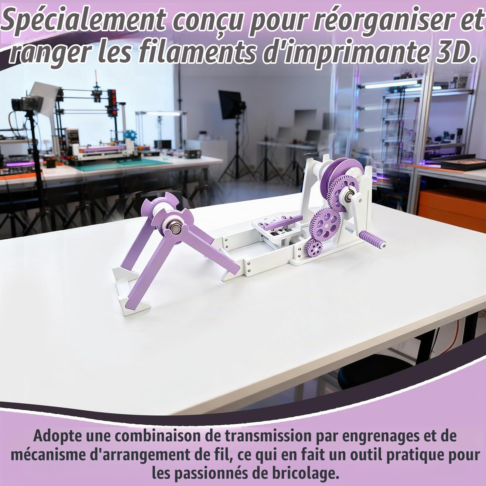 Bobineuse De Filament 3d, Machine à Bobiner Et à DéVelopper Les Filaments D'Impression à Manivelle Pour La PréParation Et Le Bobinage Des Fils à Coudre Et Des Fils De Soudage