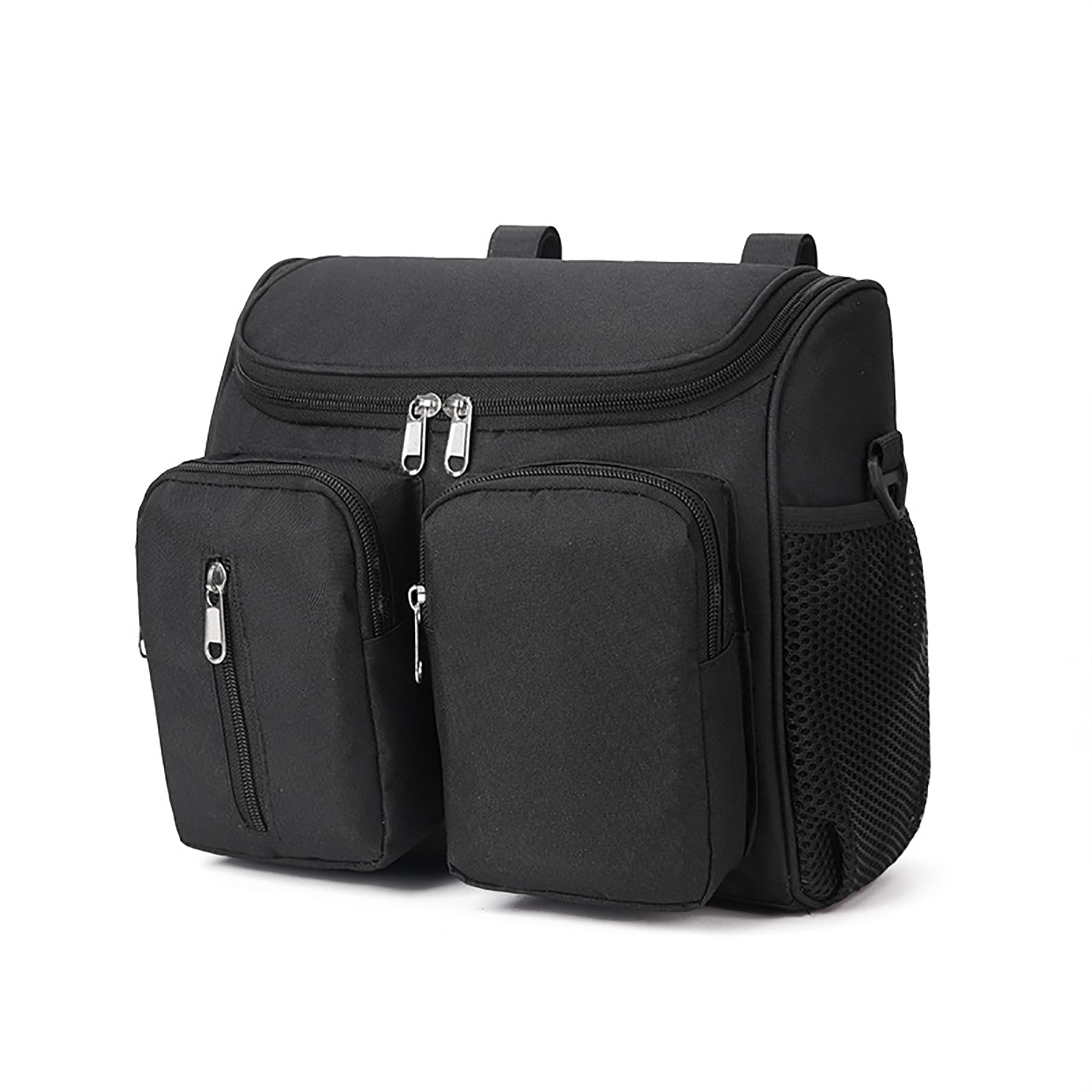 Organiseur de Poussette pour Bébé,Sac Multifonctionnel Pour Landau,Bandoulière Réglable,Grande Capacité Pour Les Essentiels de Bébé,Utilisé Comme Sac à Main Bandoulière(2411-Noir)