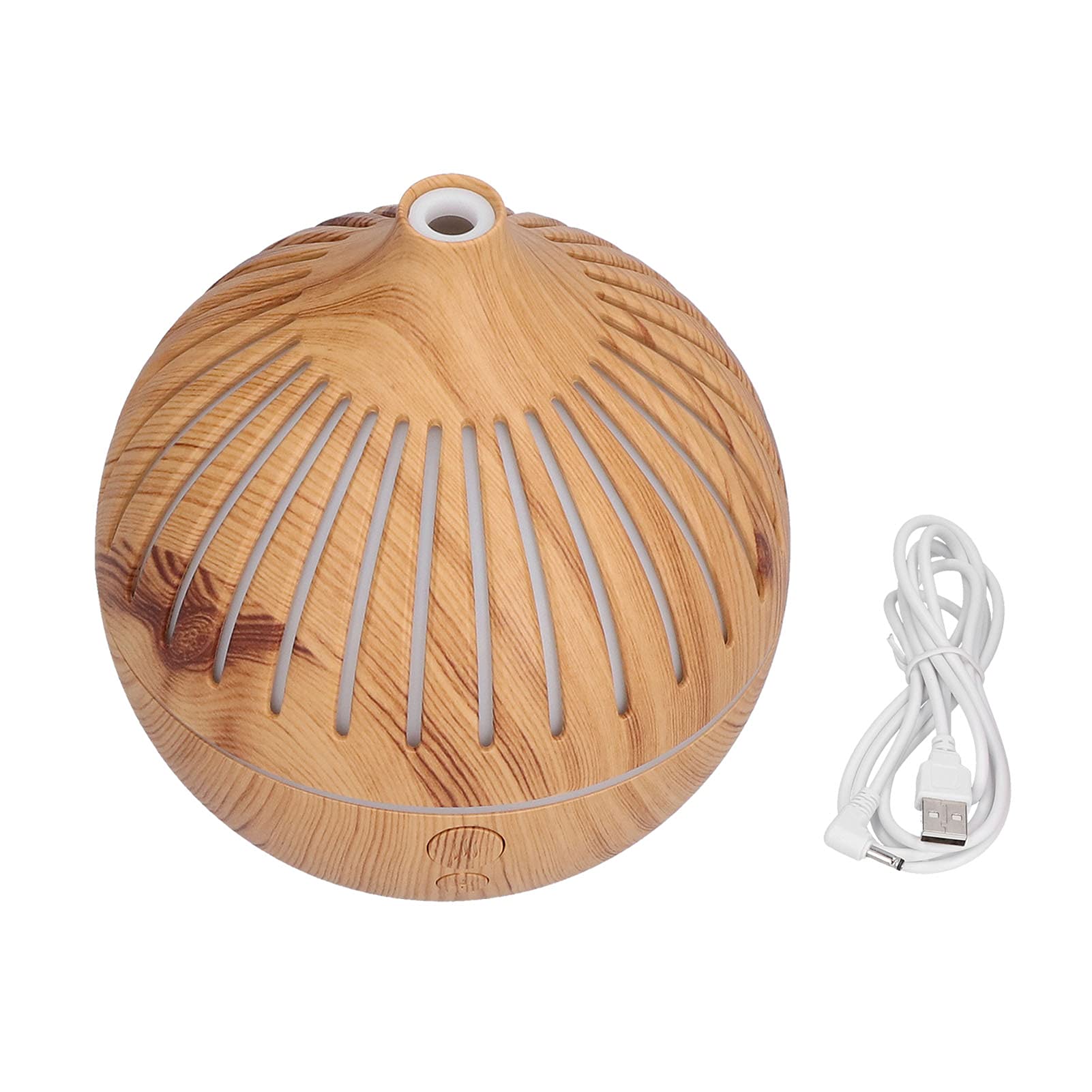 Humidificador para aliviar el aire seco con difusor de grano de madera de 180ml USB