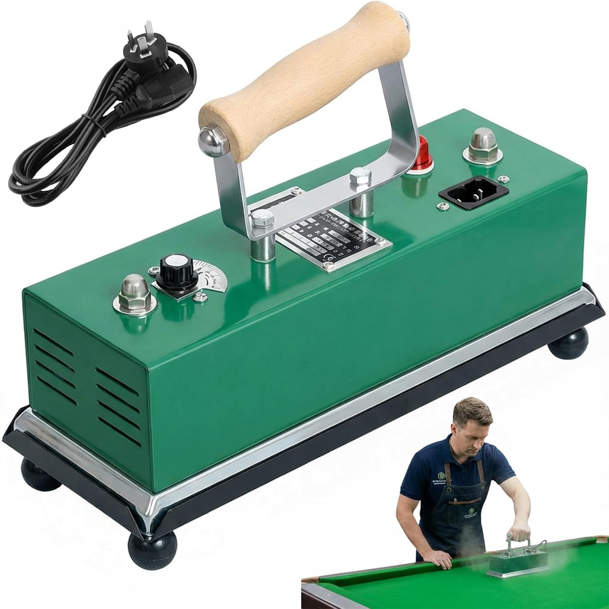 YXZQLOZ Billiard table iron 300mm snooker table iron, adjustable temperature, suitable for billiard rooms, game rooms, clubs, and homes.