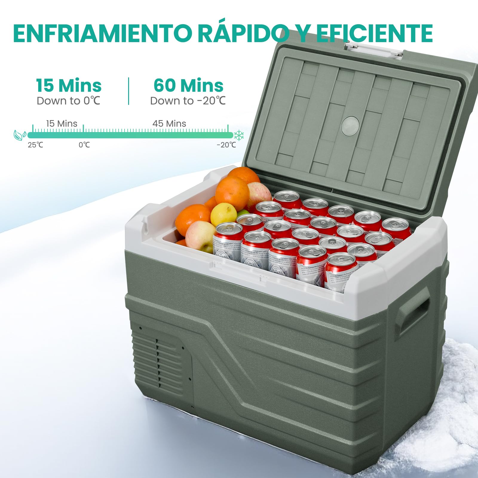 Alpicool Frigorifero Portatile Elettrico 35L, Frigoriferi per Auto 12/24V DC 100~240 Volt AC Frigo Portatile, -20℃-20 ℃,Mini Frigorifero da Campeggio per Camion Barca Viaggio Picnic