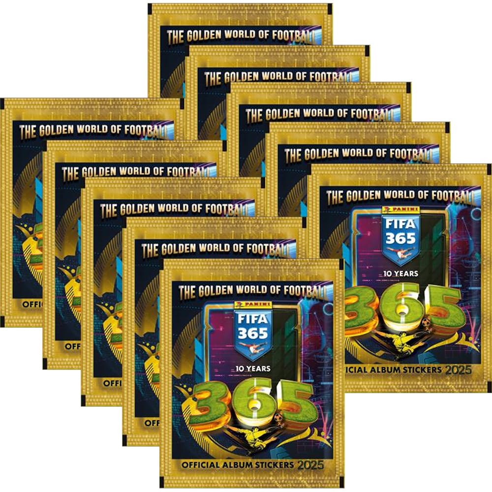 Generisch Gold Panini 365-2025 Collectible Stickers 10 Bags