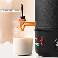 Vista 2 de OFFNOVA Derretidor de cera para hacer velas, olla grande de cera de 10 litros con boquilla de núcleo de calefacción y pantalla digital, ideal