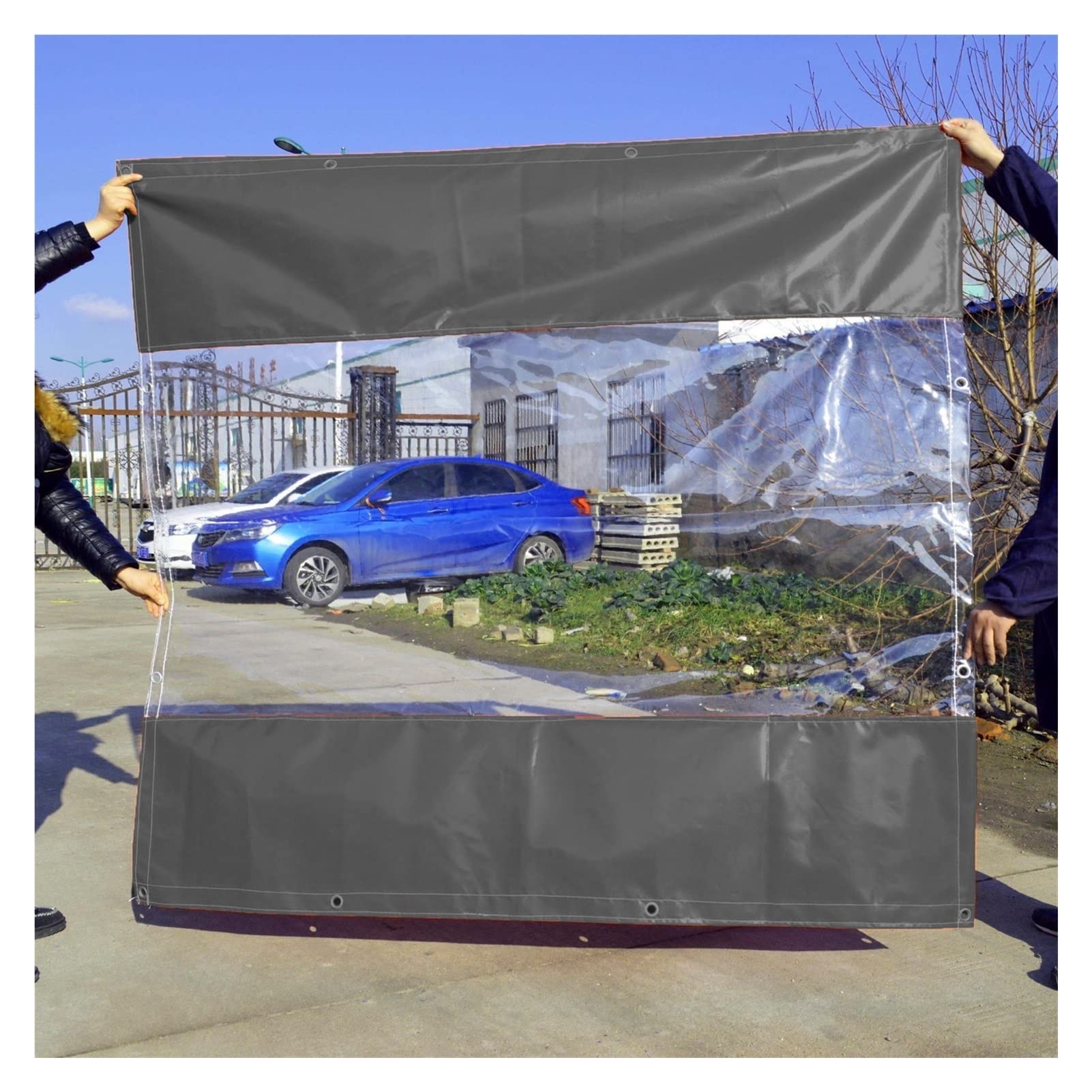Tenda a baldacchino per esterni, 6 x 3,5 m, protezione dai raggi UV, gazebo, pergola, patio, tenda da sole in PVC impermeabile per parasole e isolamento, perfetta per eventi in giardino