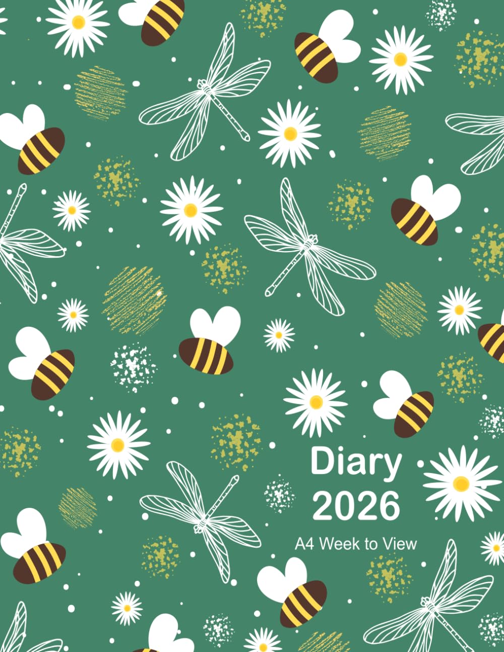 2026 Diary A4 Week to View Planner from January 2026 to December 2026