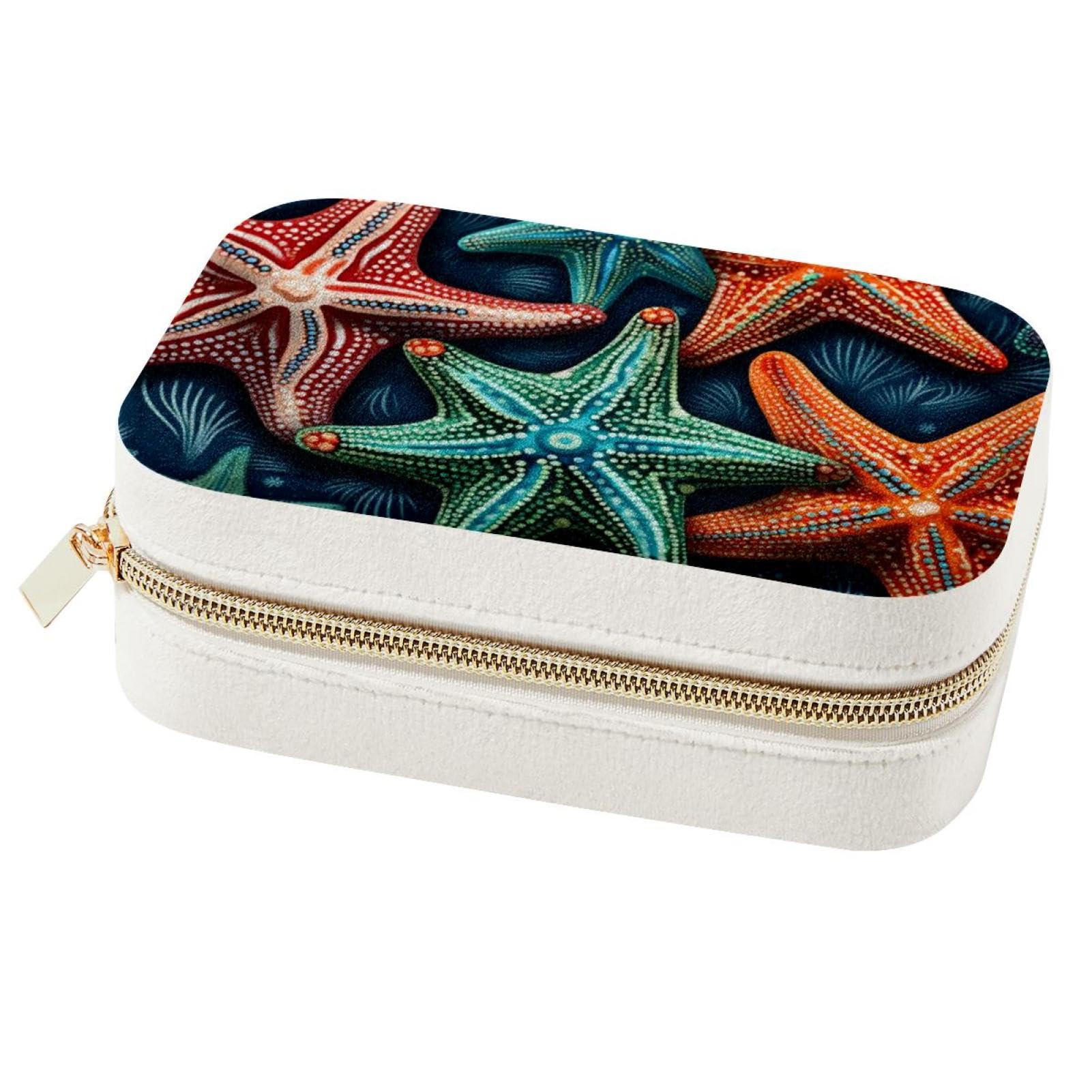 Boîte à bijoux de voyage en étoile de mer pour vos déplacements