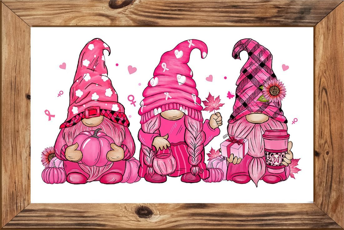 Moohue DIY Stamped Cross Stitch Kits for Adults Christmas Gnomes Counted Cross Stitch Patterns (14CT Stamped Cross Stitch kit, Gnome 8)
