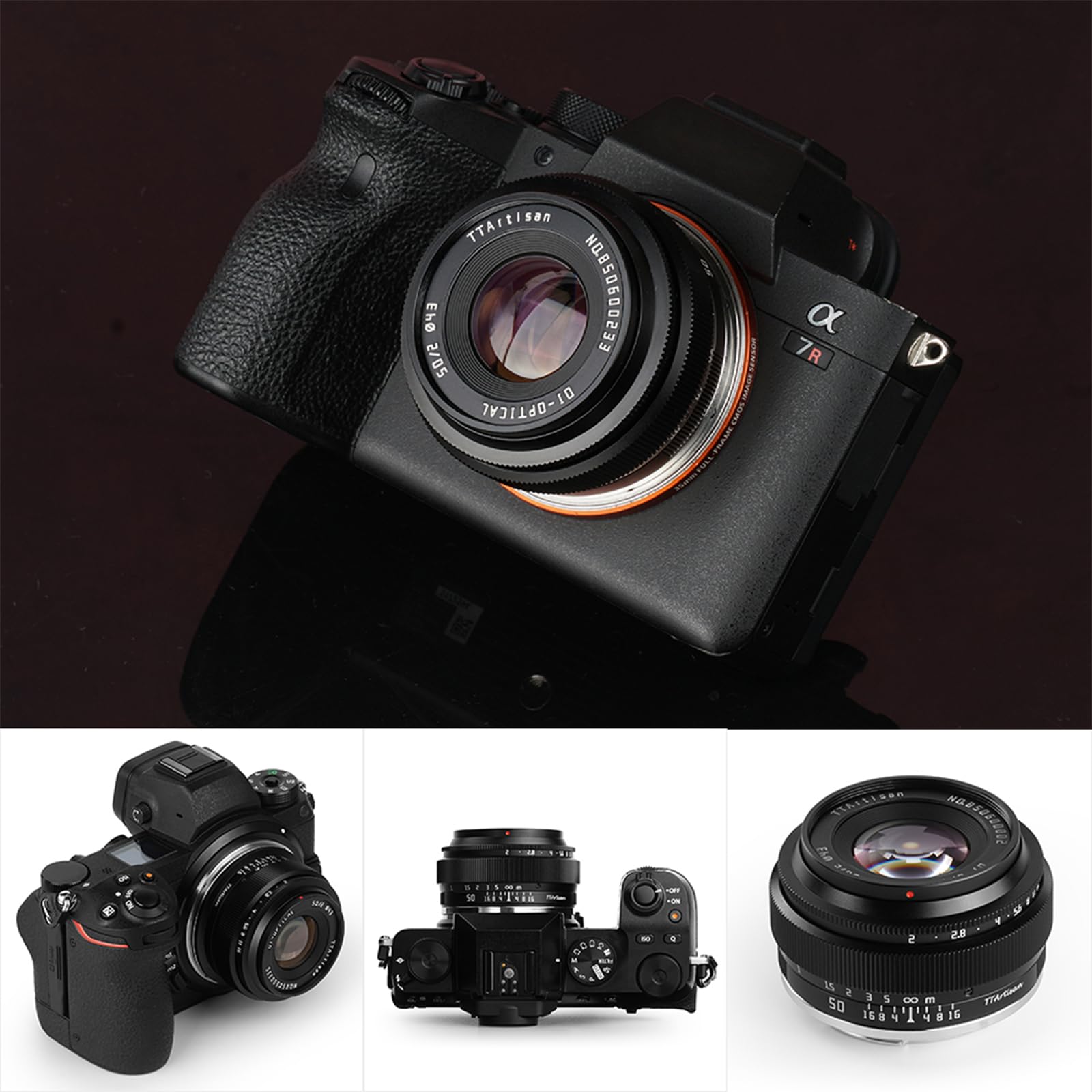 TTARTISAN 50 mm f2 Full Frame Ręczna regulacja ostrości obiektyw aparatu do Nikon Z Mount (Z-Mount)