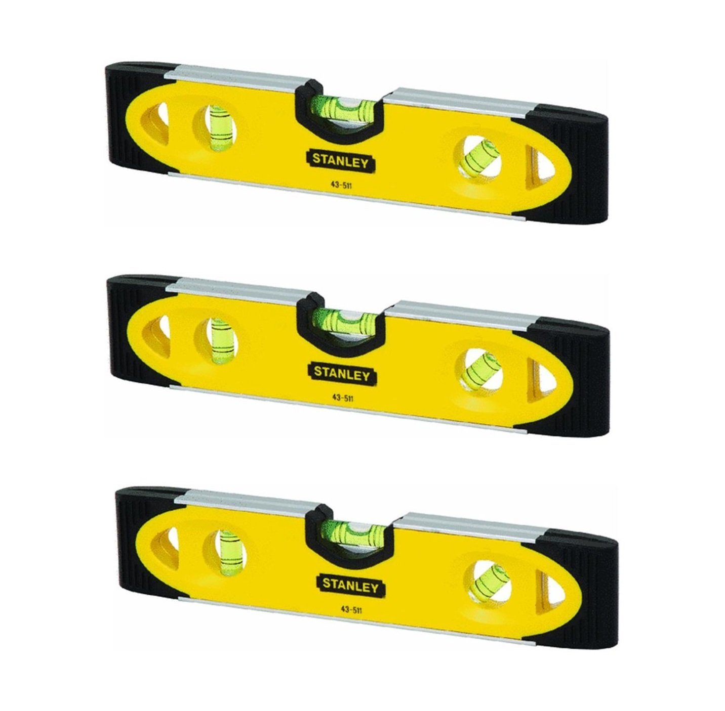 Stanley 43-511 Magnetic Shock Resistant Torpedo Level NIP (3 Pack)