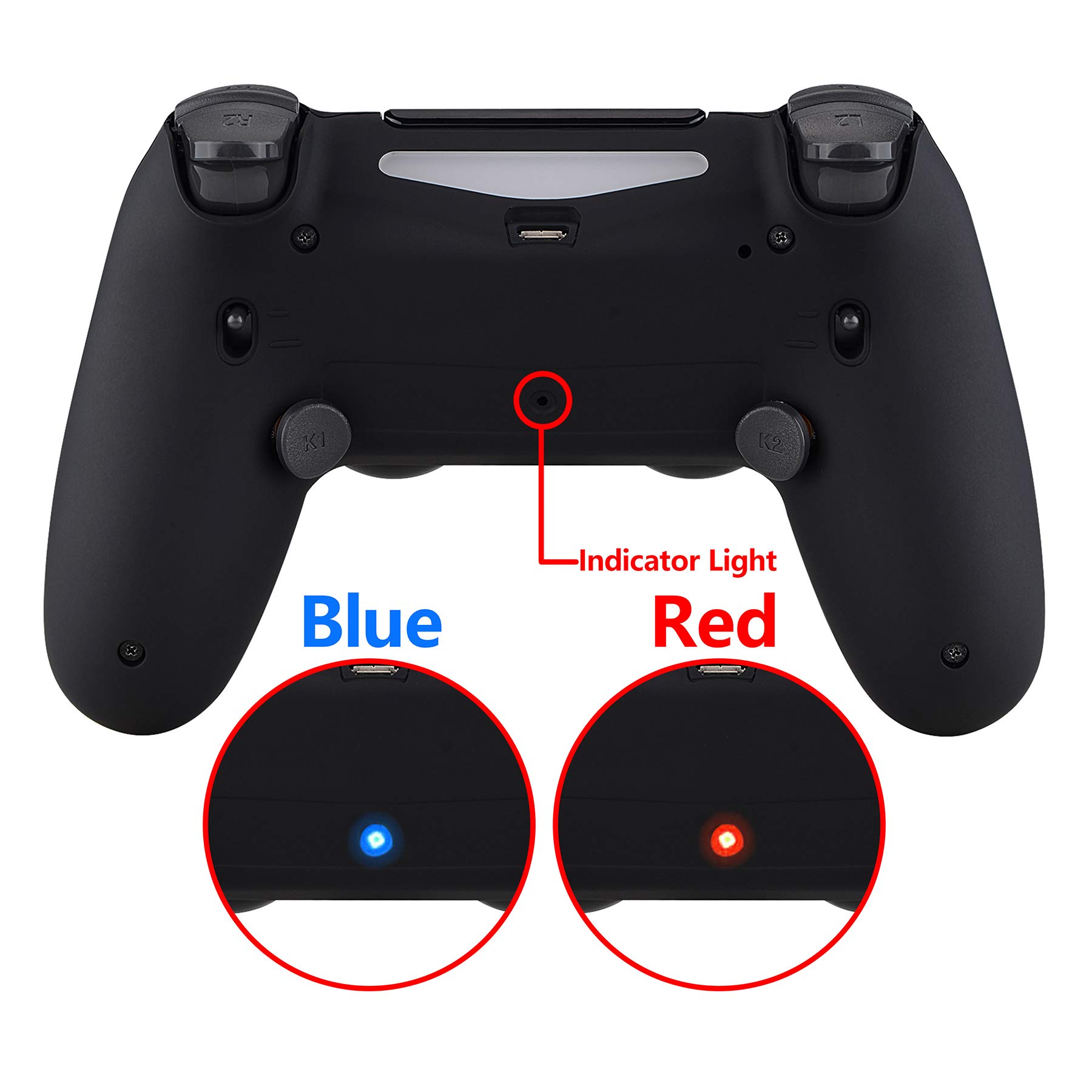 eXtremeRate DAWN 2.0 Remap kit Trigger Stop per ps4 Controller,2 Tasti Posteriori Pulsanti Aggiuntivi Back Buttons Cover Trigger Lock per ps4 Joystick JDM-040/050/055-Nero