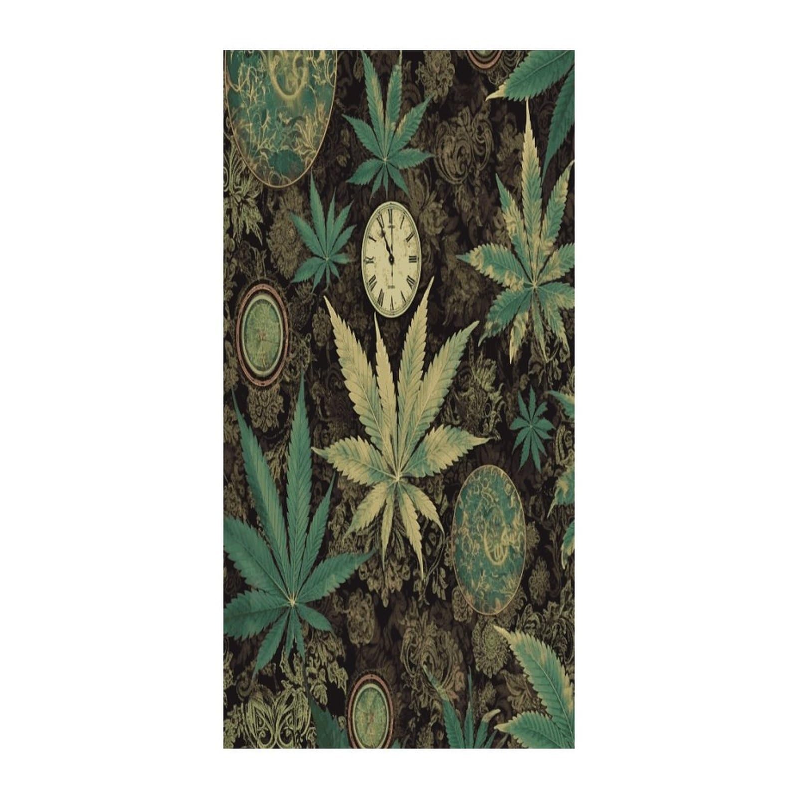 Fekiloot Style A Puff In Time Weed Marijuana Door Curtain Room Divider Curtains