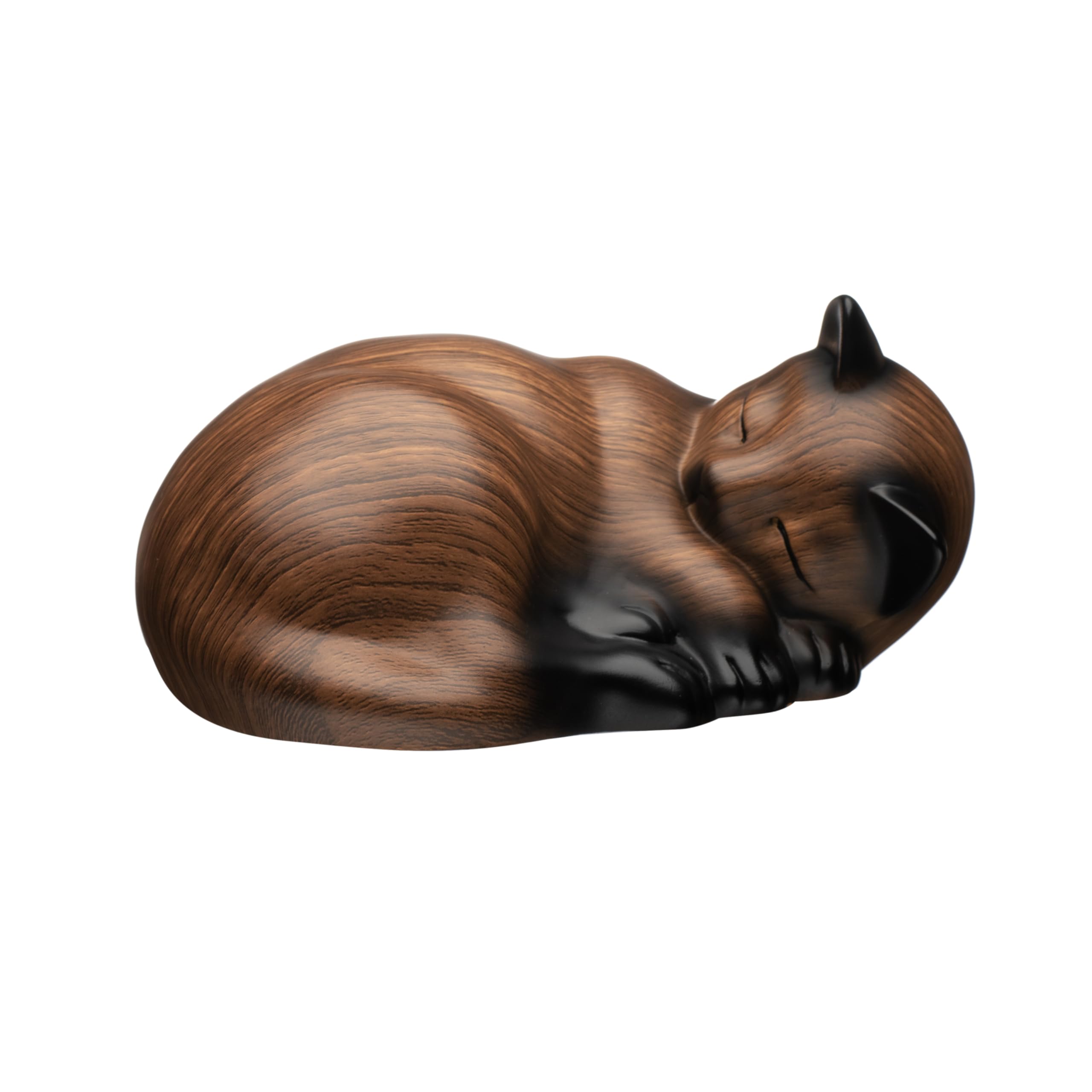 Urne per animali domestici, urna per gatti cremazione che dorme, urna per ceneri di piccoli animali, urna per piccoli animali domestici (noce nero)