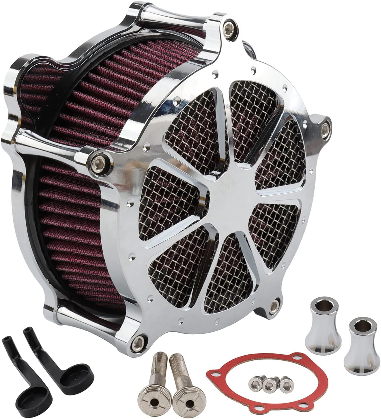 Motorcycle Air Intake & Fuel Delivery Parts 4 Holes CNC Air Cleaner