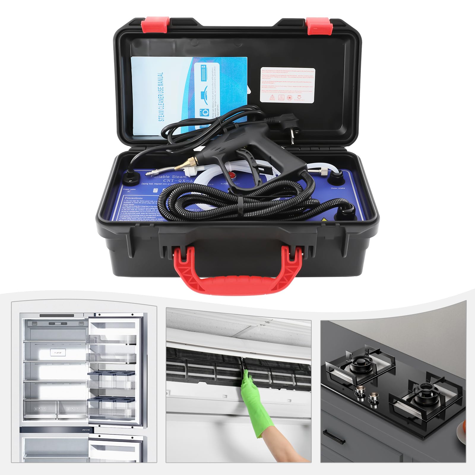 Hochtemperatur Reinigungsmaschine Auto Dampfreiniger Steam Cleaner Tragbar Kfz Haushalt Hochdruck GeräT Handdampfreiniger Haushaltsreiniger Tragbarer Reiniger für Reinigen von Möbeln Autopflege usw