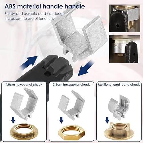 Miniatura 3 de Llave universal ajustable de doble extremo, grifo multifuncional 4 en 1 herramientas de plomería para fregadero, juego de llaves con 3 ranuras para