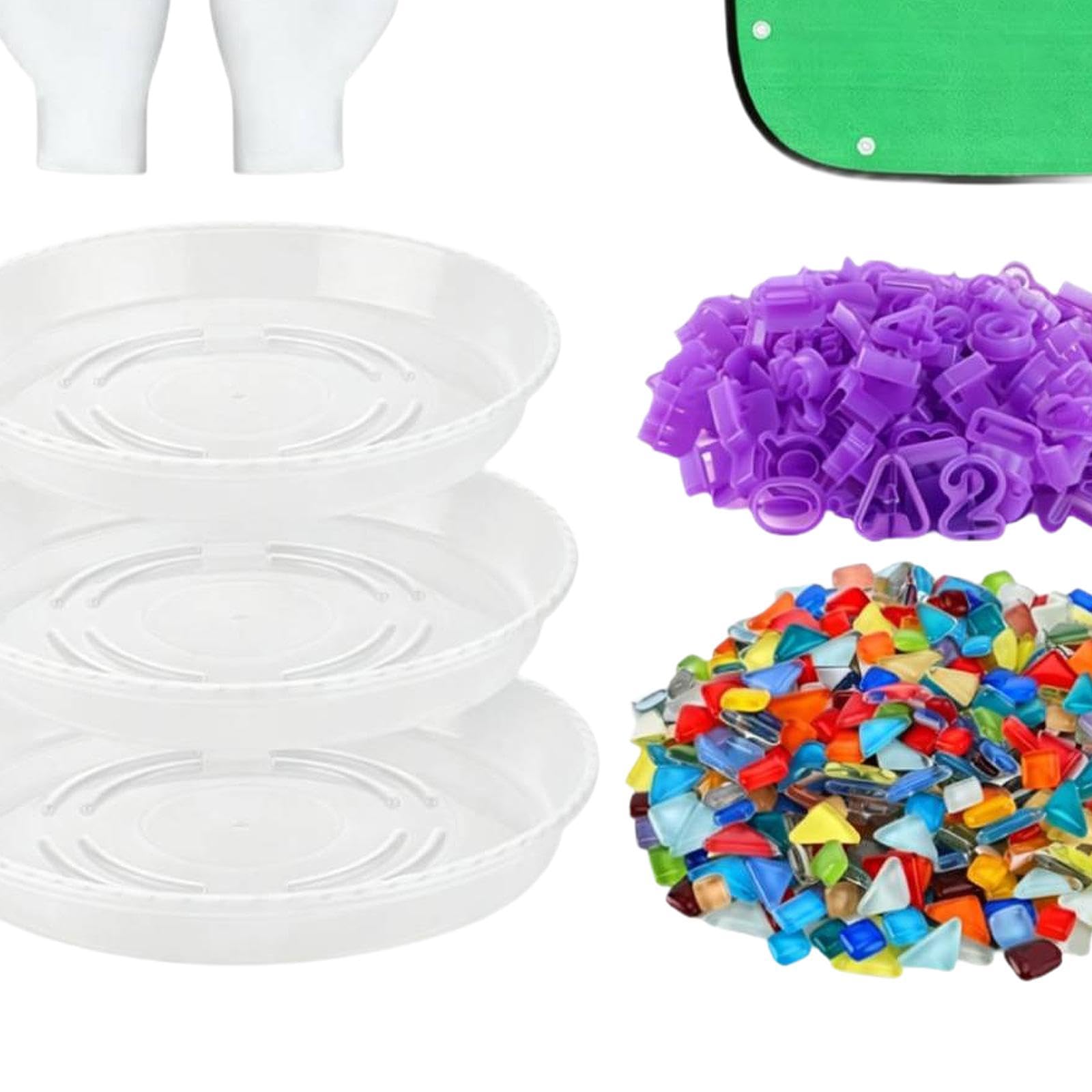 Harilla Kit di Attrezzi per la creazione di gradini Decorativi, timbri con Lettere in Cemento riutilizzabili per lavori Fai da Te, Rotonde in Cemento