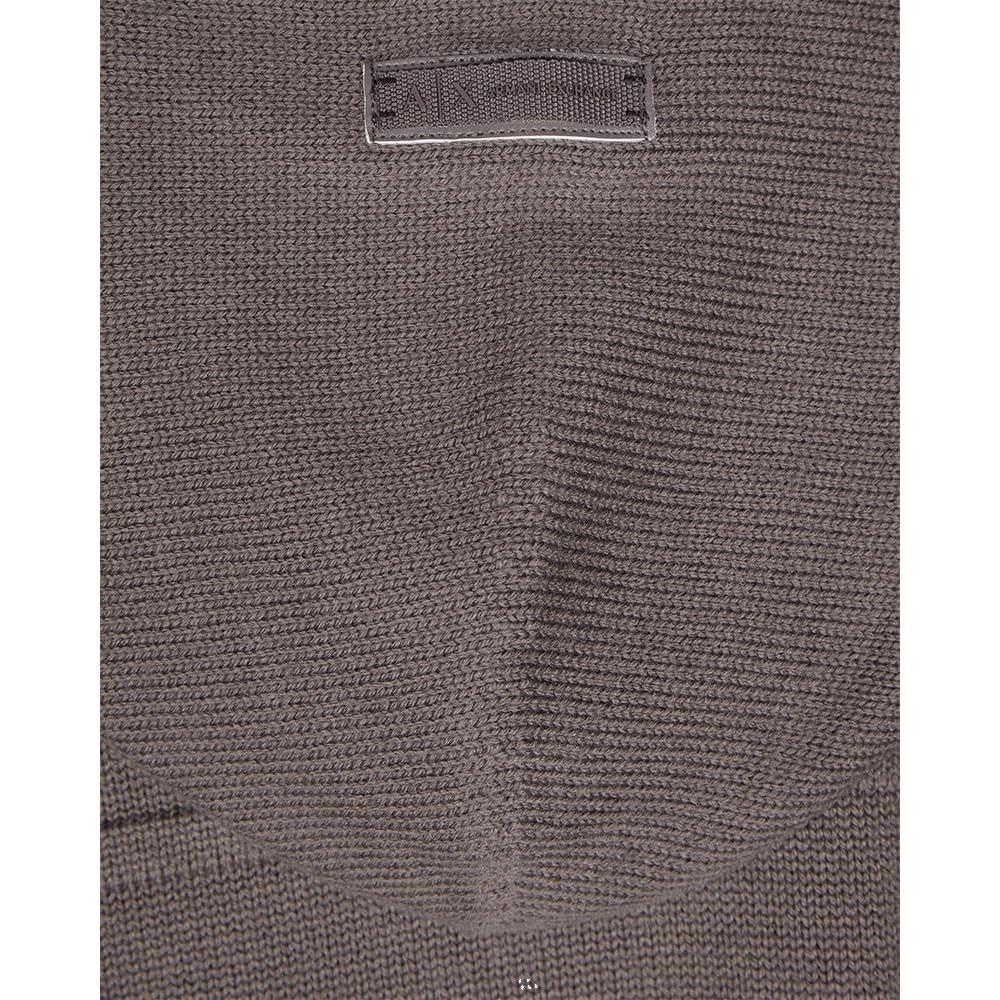 Armani Exchange Cozy, Long Sleeve Back Logo Patch Hood Maglione Cardigan Uomo