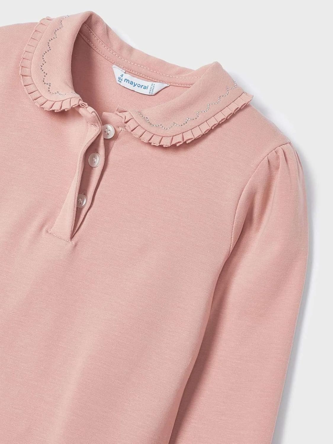 Mayoral L/s Basic Polo for Girls Rose