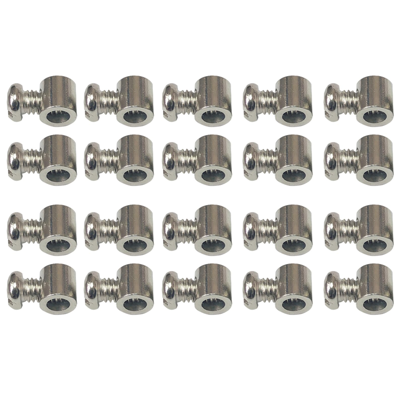 SEIWEI Steel Wire Rope Cable Clamp Wire Rope Cable Clamps Single/Hole Cable Clamps for Hanging Chandeliers, Billboards, Decoration(C, 20 PCS)