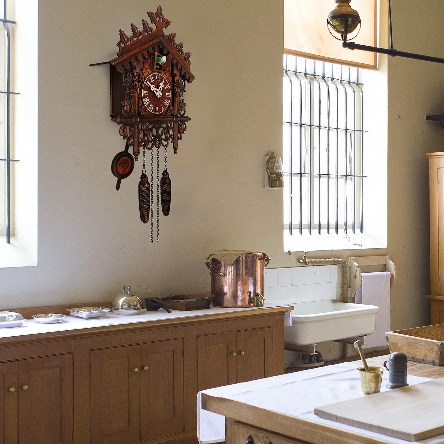 Classic German t Cuckoo Clock Nordic Retro Wood Cuckoo Wall Clock for Living Ro